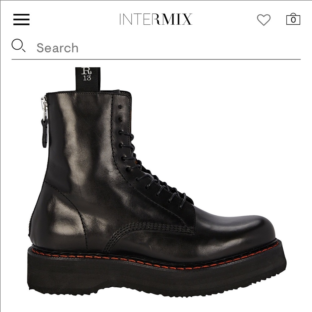 R13 lace up combat boots